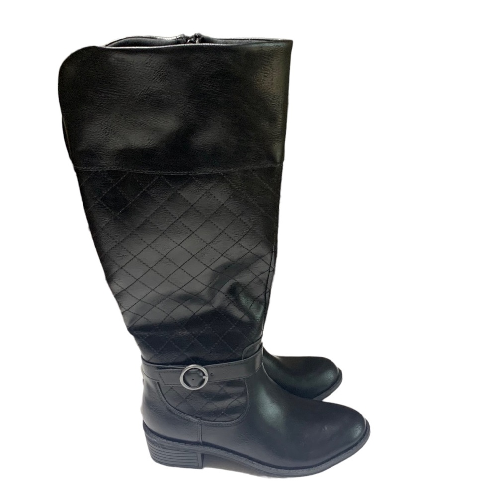 St. John’s Bay Riding Boot Black Memory Foam Sipped Side Size 6 Medium